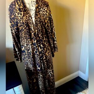 Women’s leopard kimono full length